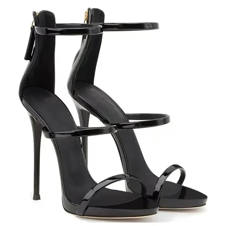Women High Heel Sandals – Sexy Thin Heel Strap Back Platform Shoes for Wedding Bride - ZOOMNSTORE