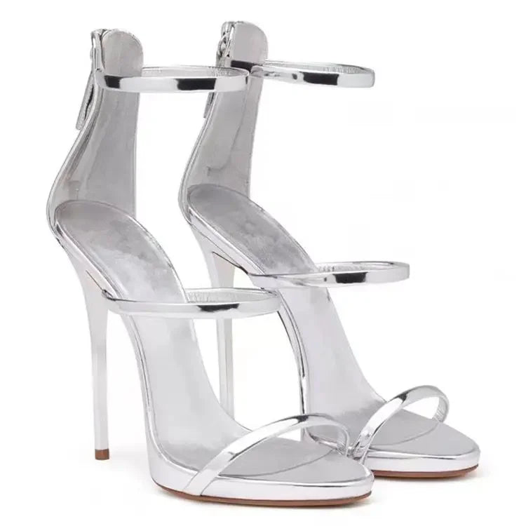 Women High Heel Sandals – Sexy Thin Heel Strap Back Platform Shoes for Wedding Bride - ZOOMNSTORE