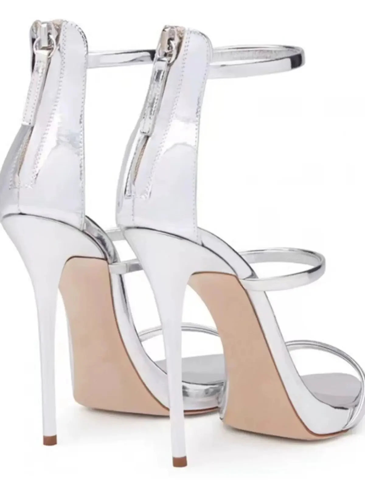 Women High Heel Sandals – Sexy Thin Heel Strap Back Platform Shoes for Wedding Bride - ZOOMNSTORE