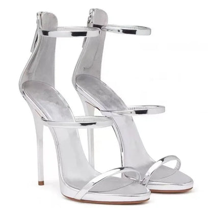 Women High Heel Sandals – Sexy Thin Heel Strap Back Platform Shoes for Wedding Bride - ZOOMNSTORE