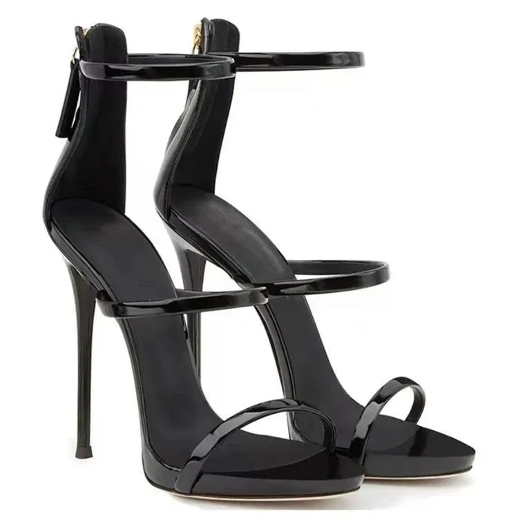Women High Heel Sandals – Sexy Thin Heel Strap Back Platform Shoes for Wedding Bride - ZOOMNSTORE