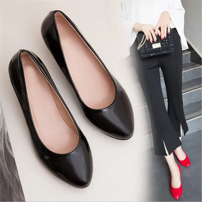 Women High Heels - Ladies Pumps With Medium Heel | Nude Party Shoes, PU Insole - ZOOMNSTORE