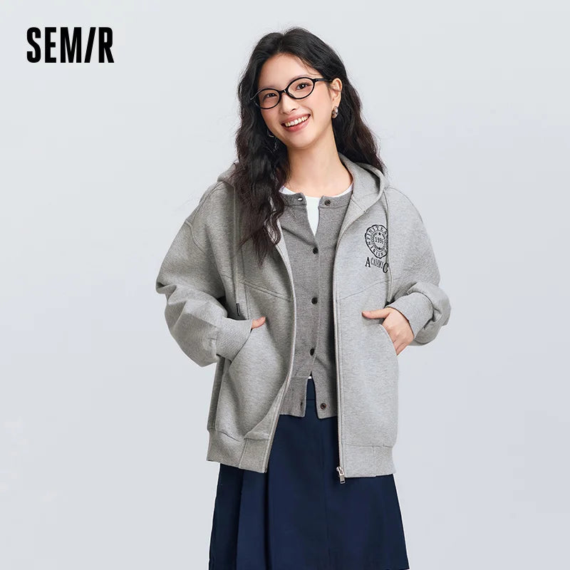 Women Hooded Jacket – Lightweight Spring Casual Coat With Loose Drop Shoulder - ZOOMNSTORE