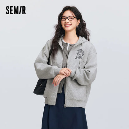 Women Hooded Jacket – Lightweight Spring Casual Coat With Loose Drop Shoulder - ZOOMNSTORE