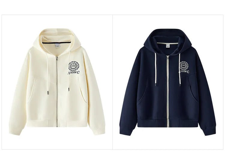 Women Hooded Jacket – Lightweight Spring Casual Coat With Loose Drop Shoulder - ZOOMNSTORE