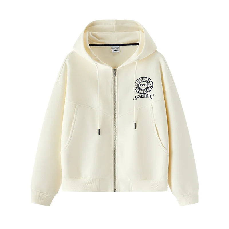 Women Hooded Jacket – Lightweight Spring Casual Coat With Loose Drop Shoulder - ZOOMNSTORE