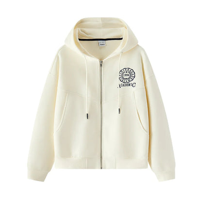 Women Hooded Jacket – Lightweight Spring Casual Coat With Loose Drop Shoulder - ZOOMNSTORE