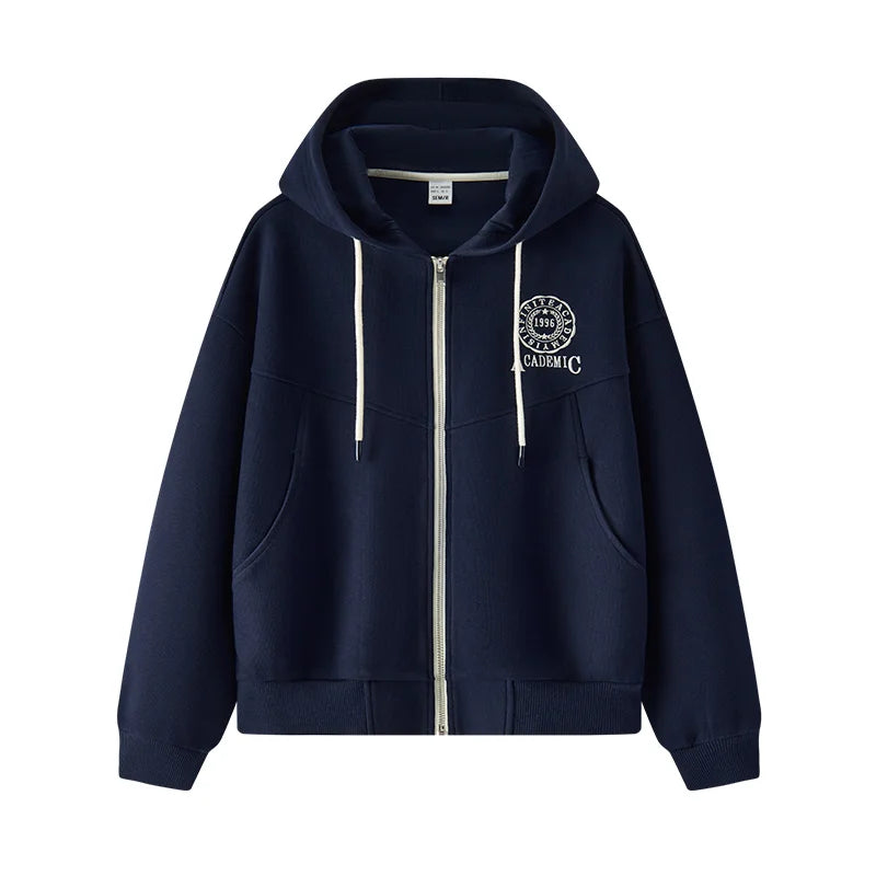 Women Hooded Jacket – Lightweight Spring Casual Coat With Loose Drop Shoulder - ZOOMNSTORE