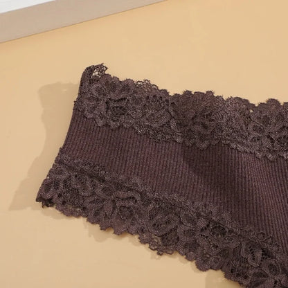 Women Lace Panties - Seamless Cotton Bikini Low-Rise T-Back Lingerie Set - ZOOMNSTORE