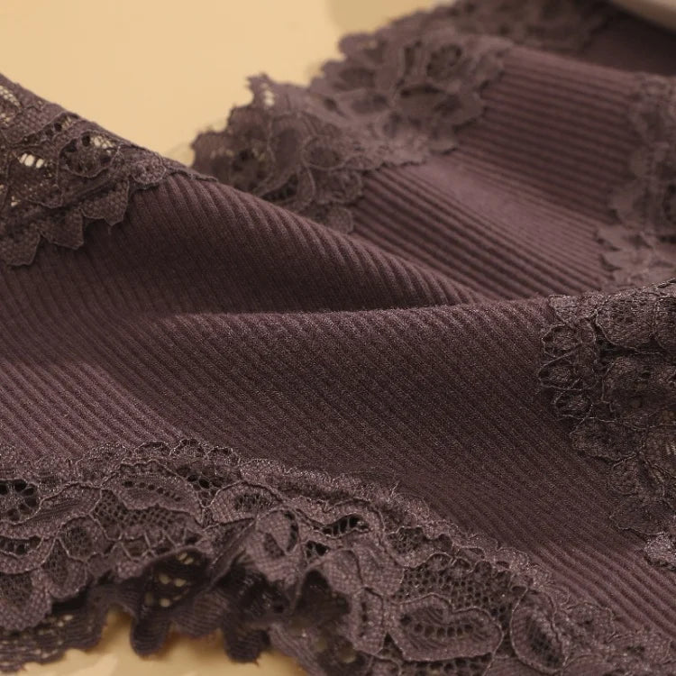 Women Lace Panties - Seamless Cotton Bikini Low-Rise T-Back Lingerie Set - ZOOMNSTORE