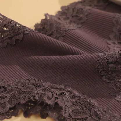 Women Lace Panties - Seamless Cotton Bikini Low-Rise T-Back Lingerie Set - ZOOMNSTORE