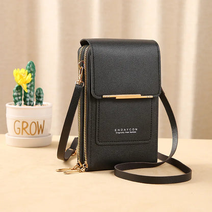 Women Leather Handbags - PU Leather Shoulder Crossbody Bag With Zipper Closure - ZOOMNSTORE