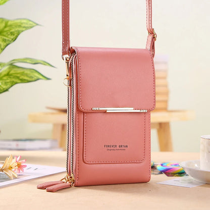 Women Leather Handbags - PU Leather Shoulder Crossbody Bag With Zipper Closure - ZOOMNSTORE