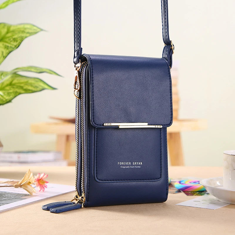 Women Leather Handbags - PU Leather Shoulder Crossbody Bag With Zipper Closure - ZOOMNSTORE