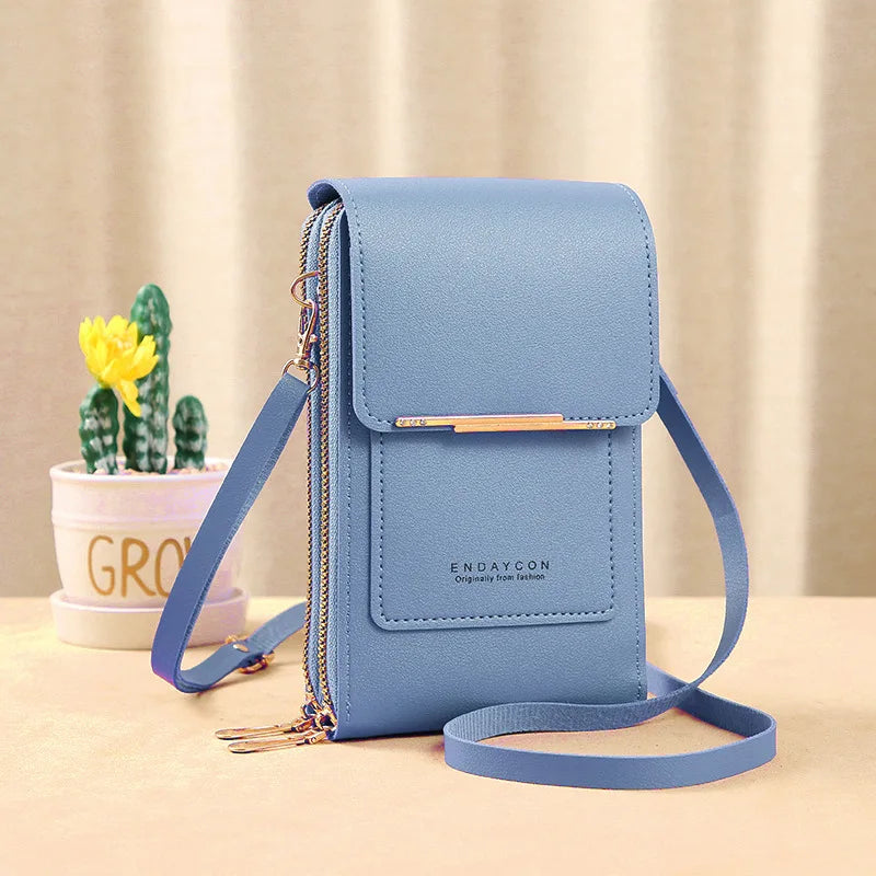 Women Leather Handbags - PU Leather Shoulder Crossbody Bag With Zipper Closure - ZOOMNSTORE