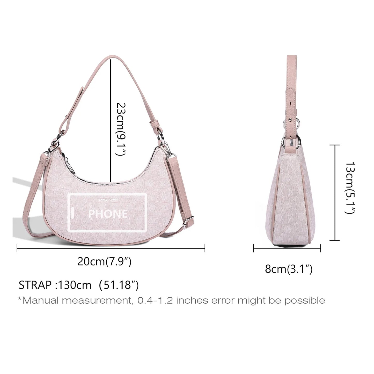 Multifunctional Womens Leather Crescent Bag - Trendy Vintage Shoulder Bag - ZOOMNSTORE