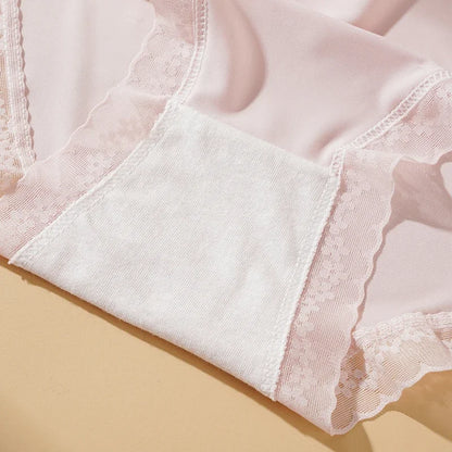 3PCS Womens Lace Low Waist Briefs - Sexy Quick Drying Seamless Underwear - ZOOMNSTORE