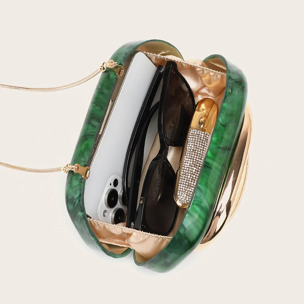 Luxury Gold Evening Clutch Bag - Womens Wedding Party Handbag - ZOOMNSTORE