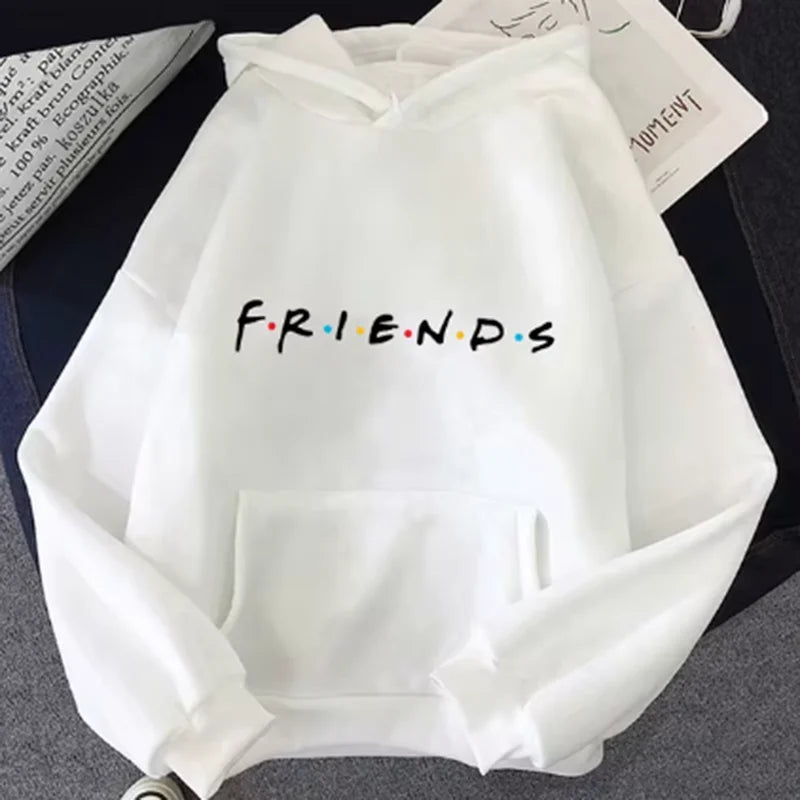 Womens Casual Friends Print Hoodie - Long Sleeve Pullover for Spring  Autumn Fashion - ZOOMNSTORE