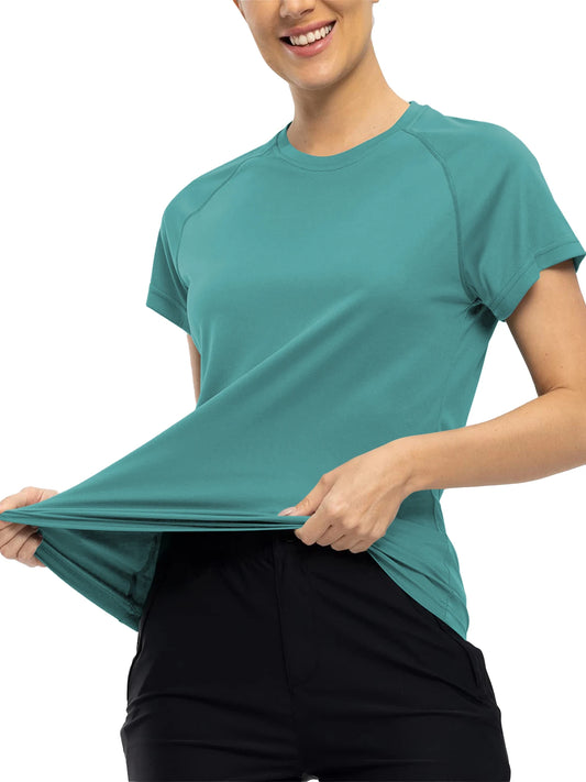 Womens Quick Dry Moisture Wicking Gym T-Shirt - Short Sleeve Training Top - ZOOMNSTORE