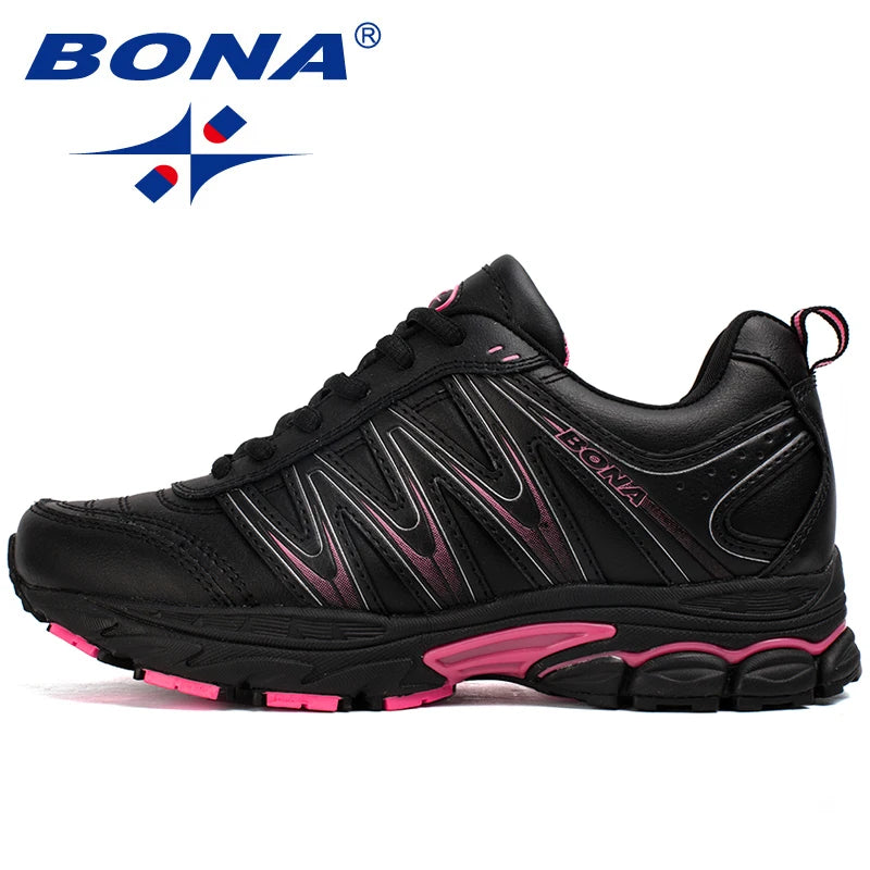 BONA Womens Running Shoes - Comfortable Lace-Up Athletic Sneakers for Jogging and Walking - ZOOMNSTORE