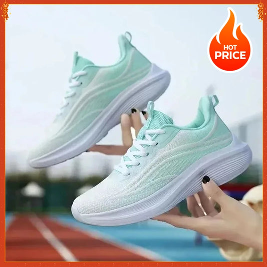 Women Running Sneakers - Breathable Athletic Mesh Shoes With Rubber Outsole - ZOOMNSTORE