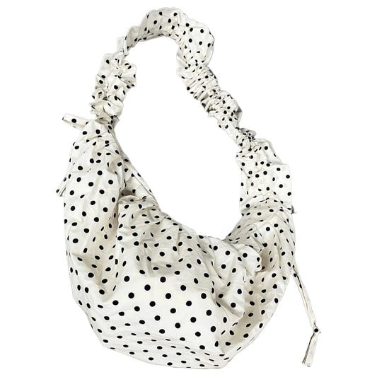 Polka Dot Hobo Bag - Large Capacity Fashion Shoulder  Vintage Tote for Travel - ZOOMNSTORE