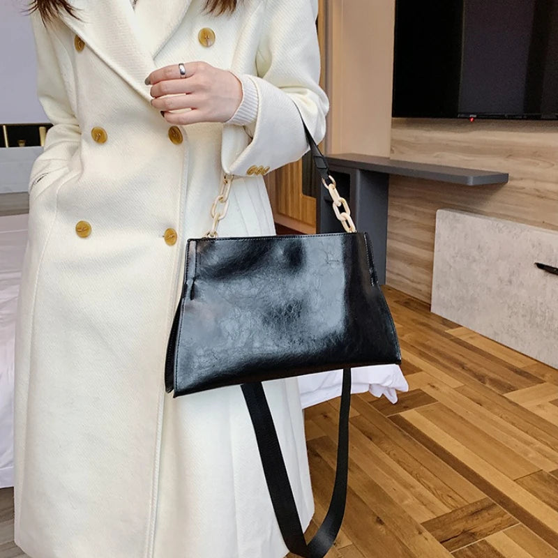 Women Shoulder Bag – Large Capacity Soft PU Leather Crossbody Handbag for Everyday Use - ZOOMNSTORE