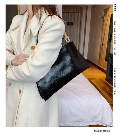 Women Shoulder Bag – Large Capacity Soft PU Leather Crossbody Handbag for Everyday Use - ZOOMNSTORE
