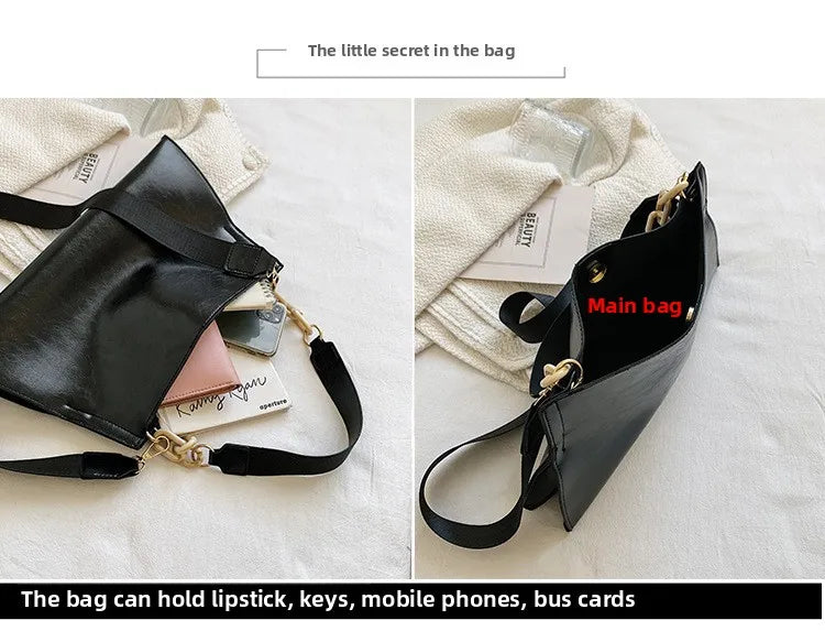 Women Shoulder Bag – Large Capacity Soft PU Leather Crossbody Handbag for Everyday Use - ZOOMNSTORE