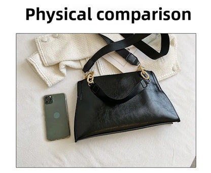 Women Shoulder Bag – Large Capacity Soft PU Leather Crossbody Handbag for Everyday Use - ZOOMNSTORE
