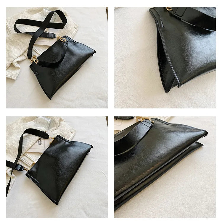 Women Shoulder Bag – Large Capacity Soft PU Leather Crossbody Handbag for Everyday Use - ZOOMNSTORE