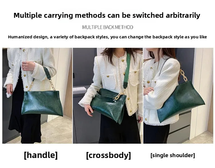Women Shoulder Bag – Large Capacity Soft PU Leather Crossbody Handbag for Everyday Use - ZOOMNSTORE