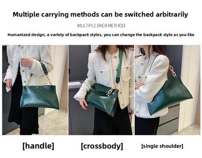 Women Shoulder Bag – Large Capacity Soft PU Leather Crossbody Handbag for Everyday Use - ZOOMNSTORE