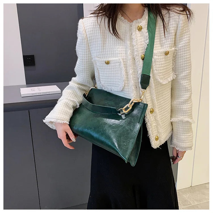 Women Shoulder Bag – Large Capacity Soft PU Leather Crossbody Handbag for Everyday Use - ZOOMNSTORE