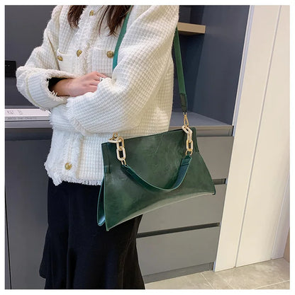 Women Shoulder Bag – Large Capacity Soft PU Leather Crossbody Handbag for Everyday Use - ZOOMNSTORE