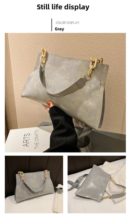 Women Shoulder Bag – Large Capacity Soft PU Leather Crossbody Handbag for Everyday Use - ZOOMNSTORE
