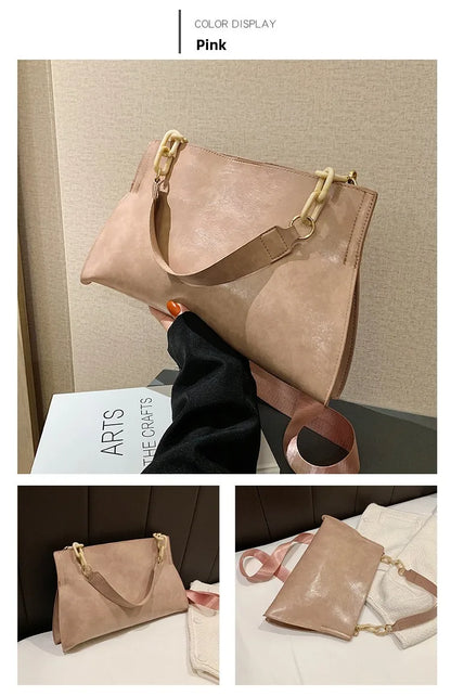 Women Shoulder Bag – Large Capacity Soft PU Leather Crossbody Handbag for Everyday Use - ZOOMNSTORE
