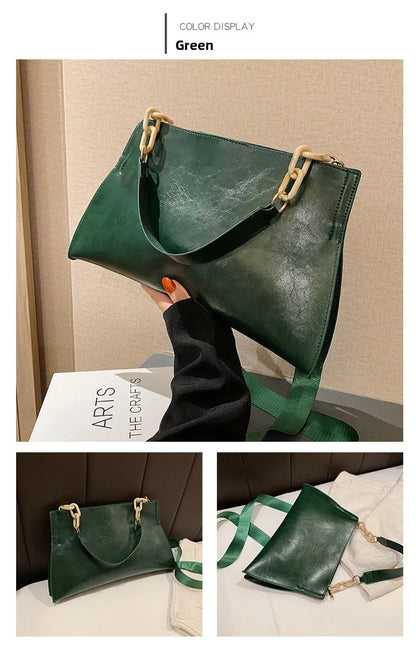 Women Shoulder Bag – Large Capacity Soft PU Leather Crossbody Handbag for Everyday Use - ZOOMNSTORE