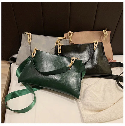 Women Shoulder Bag – Large Capacity Soft PU Leather Crossbody Handbag for Everyday Use - ZOOMNSTORE