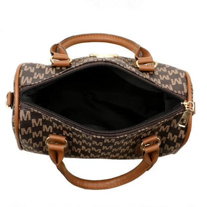 Women Shoulder Bag – Small Crossbody Bag with Golden M Logo | Soft PU Leather Purse - ZOOMNSTORE