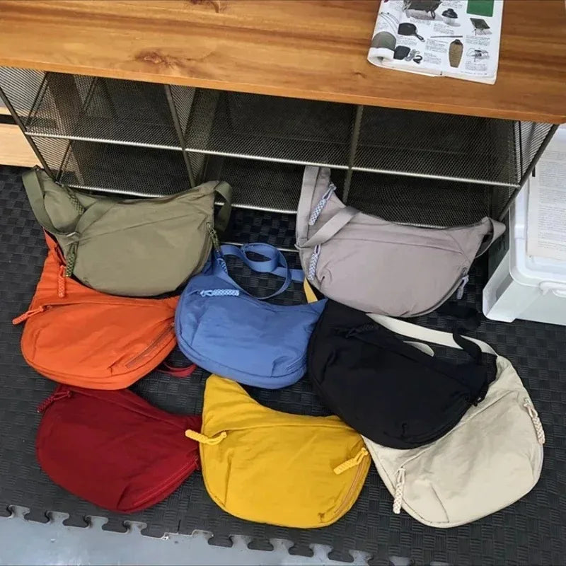 Women Shoulder Bag – Soft Cloth Crossbody Handbag With Zipper Closure, Versatile Everyday Use - ZOOMNSTORE
