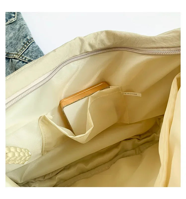 Women Shoulder Bag – Soft Cloth Crossbody Handbag With Zipper Closure, Versatile Everyday Use - ZOOMNSTORE