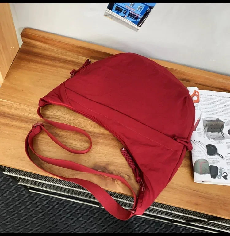 Women Shoulder Bag – Soft Cloth Crossbody Handbag With Zipper Closure, Versatile Everyday Use - ZOOMNSTORE