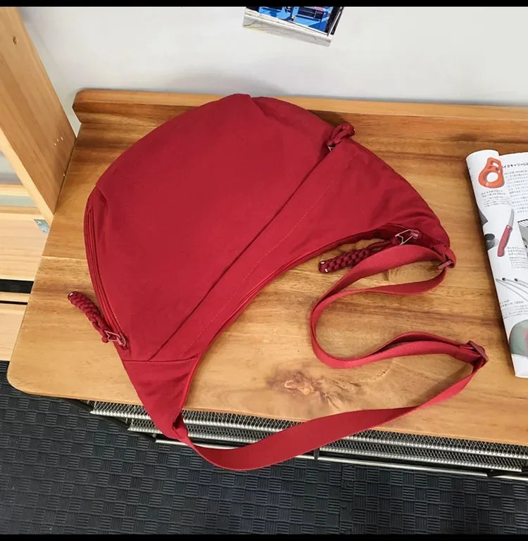 Women Shoulder Bag – Soft Cloth Crossbody Handbag With Zipper Closure, Versatile Everyday Use - ZOOMNSTORE