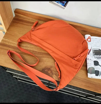 Women Shoulder Bag – Soft Cloth Crossbody Handbag With Zipper Closure, Versatile Everyday Use - ZOOMNSTORE