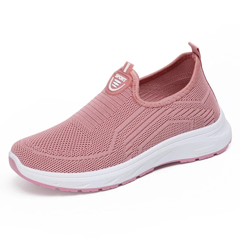 Women Slip On Sneakers - Lightweight Mesh Casual Shoes With Rubber Outsole - ZOOMNSTORE