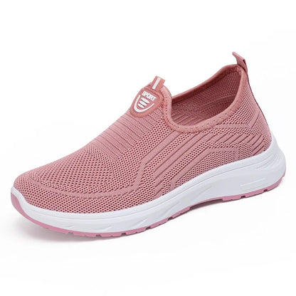 Women Slip On Sneakers - Lightweight Mesh Casual Shoes With Rubber Outsole - ZOOMNSTORE