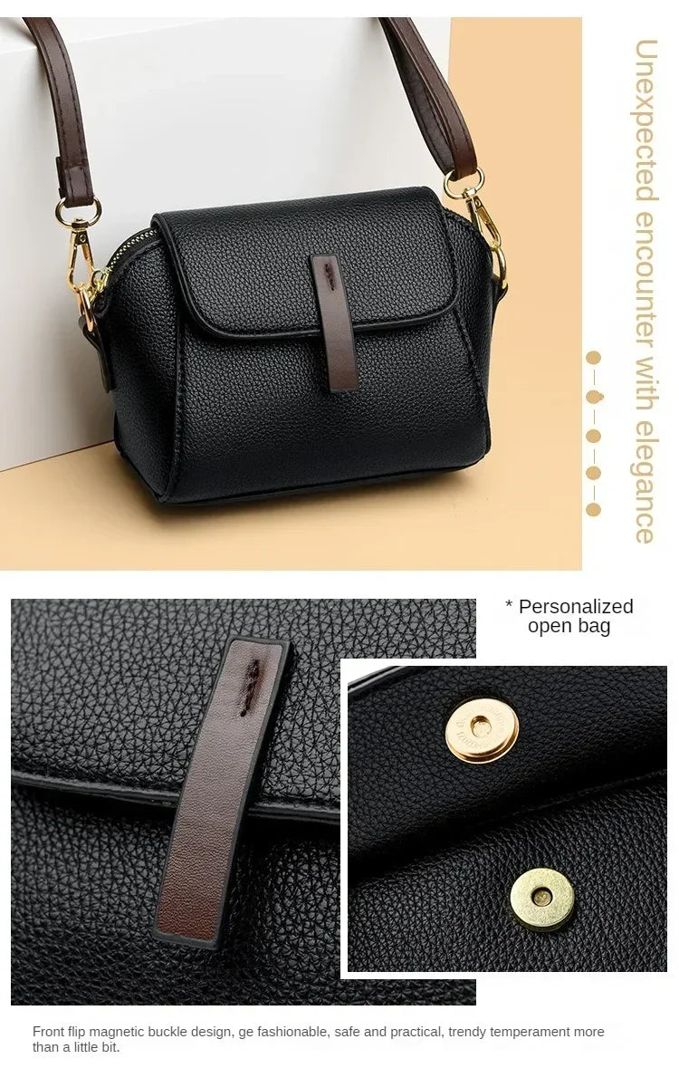Women Small Handbag – Designer PU Leather Shoulder Crossbody Bag | Fashion Shell Purse - ZOOMNSTORE