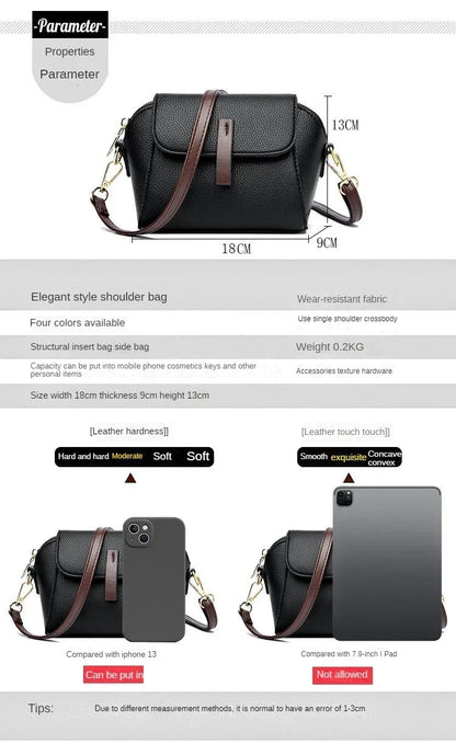 Women Small Handbag – Designer PU Leather Shoulder Crossbody Bag | Fashion Shell Purse - ZOOMNSTORE